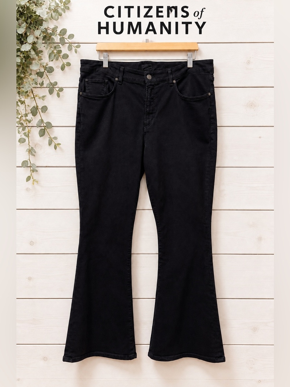 Citizens of Humanity Marion Plus – Black Bootcut Jeans – Size 18W